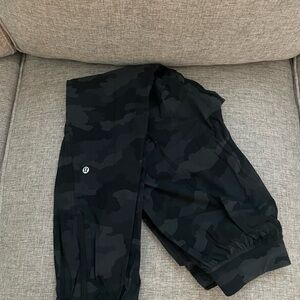 lululemon athletica Black Camo Track Pants